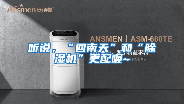 聽(tīng)說(shuō)，“回南天”和“除濕機(jī)”更配喔~
