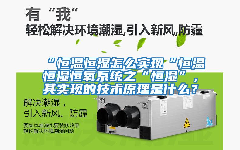 “恒溫恒濕怎么實現“恒溫恒濕恒氧系統之“恒濕”,其實現的技術原理是什么?