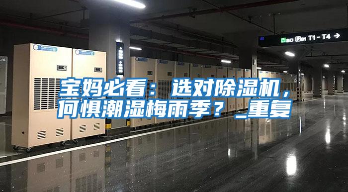 寶媽必看:選對除濕機,何懼潮濕梅雨季?_重復