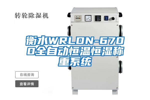 衡水WRLDN-6700全自動恒溫恒濕稱重系統
